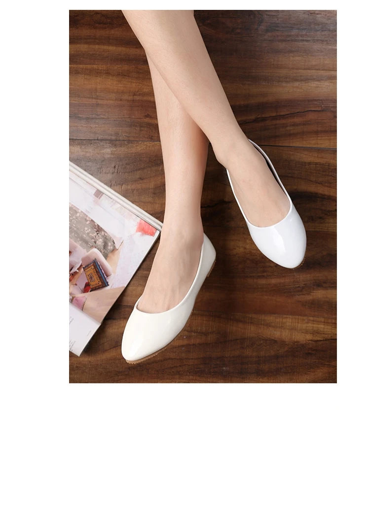 Women Yellow Purple Flats Hand-Made Deep Green Slip-Ons Wide Fits Mujer De 48 33 Round Toe Shiny Tacon Daily Shoes New Arrivals