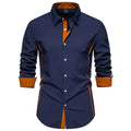 Men Shirts Europe Size New Arrivals Slim Fit Male Shirt Solid Long Sleeve British Style Cotton Men's Shirt Office
