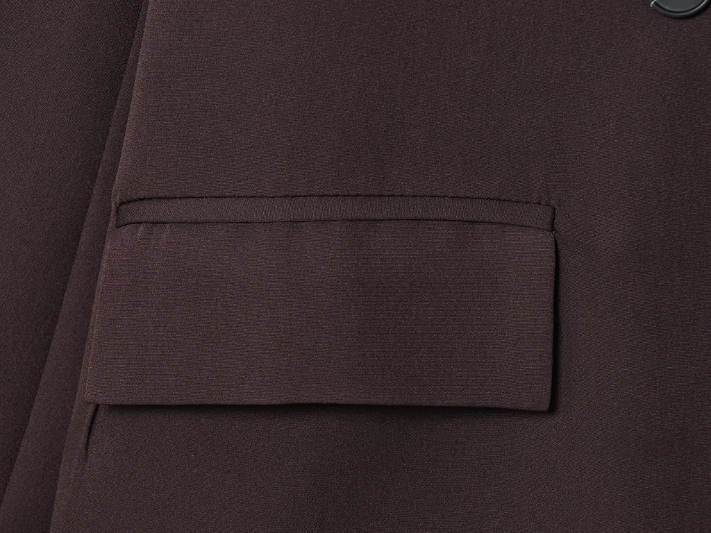 KONDALA Elegant Commute Double-breasted Blazer Women Vintage Brown Buttons Blazer 2026 Spring Summer Trendy Office Lady Blazer