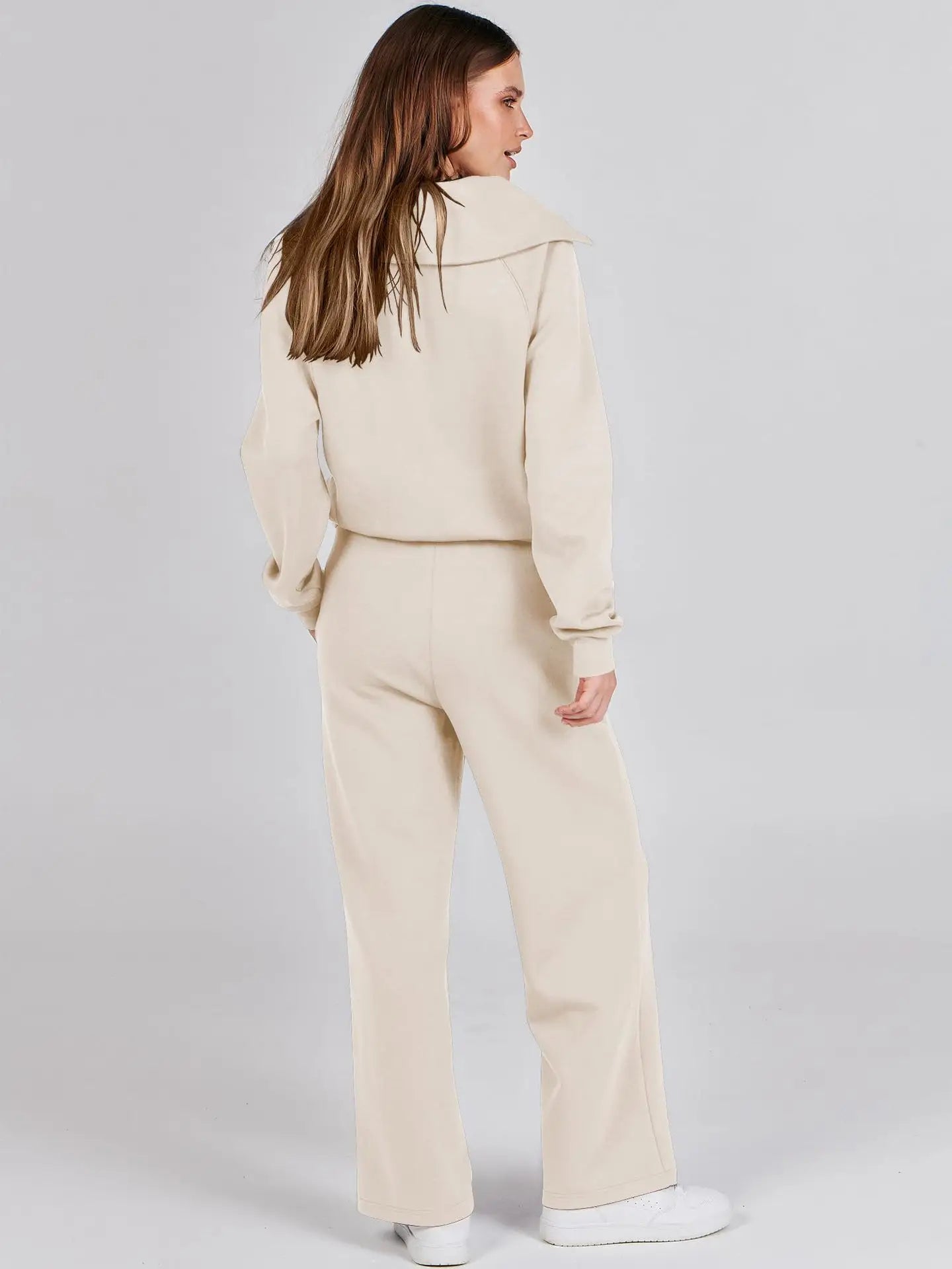 Customizable New Arrivals Elegant Zip Up Sweatsuit Cropped Top Hoodie Jackets Three Piece Set Women Tracksuit Suits WTZ407044