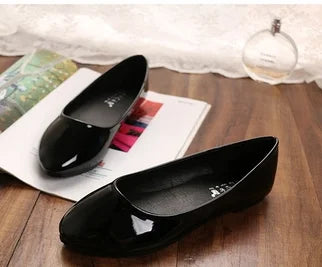 Women Yellow Purple Flats Hand-Made Deep Green Slip-Ons Wide Fits Mujer De 48 33 Round Toe Shiny Tacon Daily Shoes New Arrivals