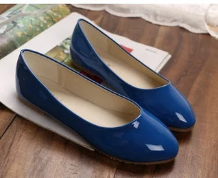 Women Yellow Purple Flats Hand-Made Deep Green Slip-Ons Wide Fits Mujer De 48 33 Round Toe Shiny Tacon Daily Shoes New Arrivals