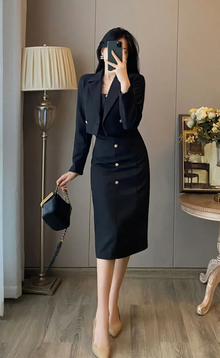 Long Sleeve Suits 2 Pieces Sets for Women Sexy Woman Outfit Office Clothing New Arrivals Vintage Festival Y2k Clothes Matching