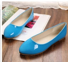 Women Yellow Purple Flats Hand-Made Deep Green Slip-Ons Wide Fits Mujer De 48 33 Round Toe Shiny Tacon Daily Shoes New Arrivals