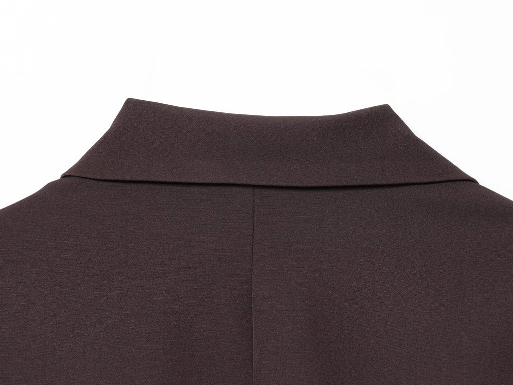 KONDALA Elegant Commute Double-breasted Blazer Women Vintage Brown Buttons Blazer 2026 Spring Summer Trendy Office Lady Blazer