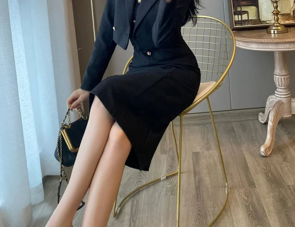 Long Sleeve Suits 2 Pieces Sets for Women Sexy Woman Outfit Office Clothing New Arrivals Vintage Festival Y2k Clothes Matching