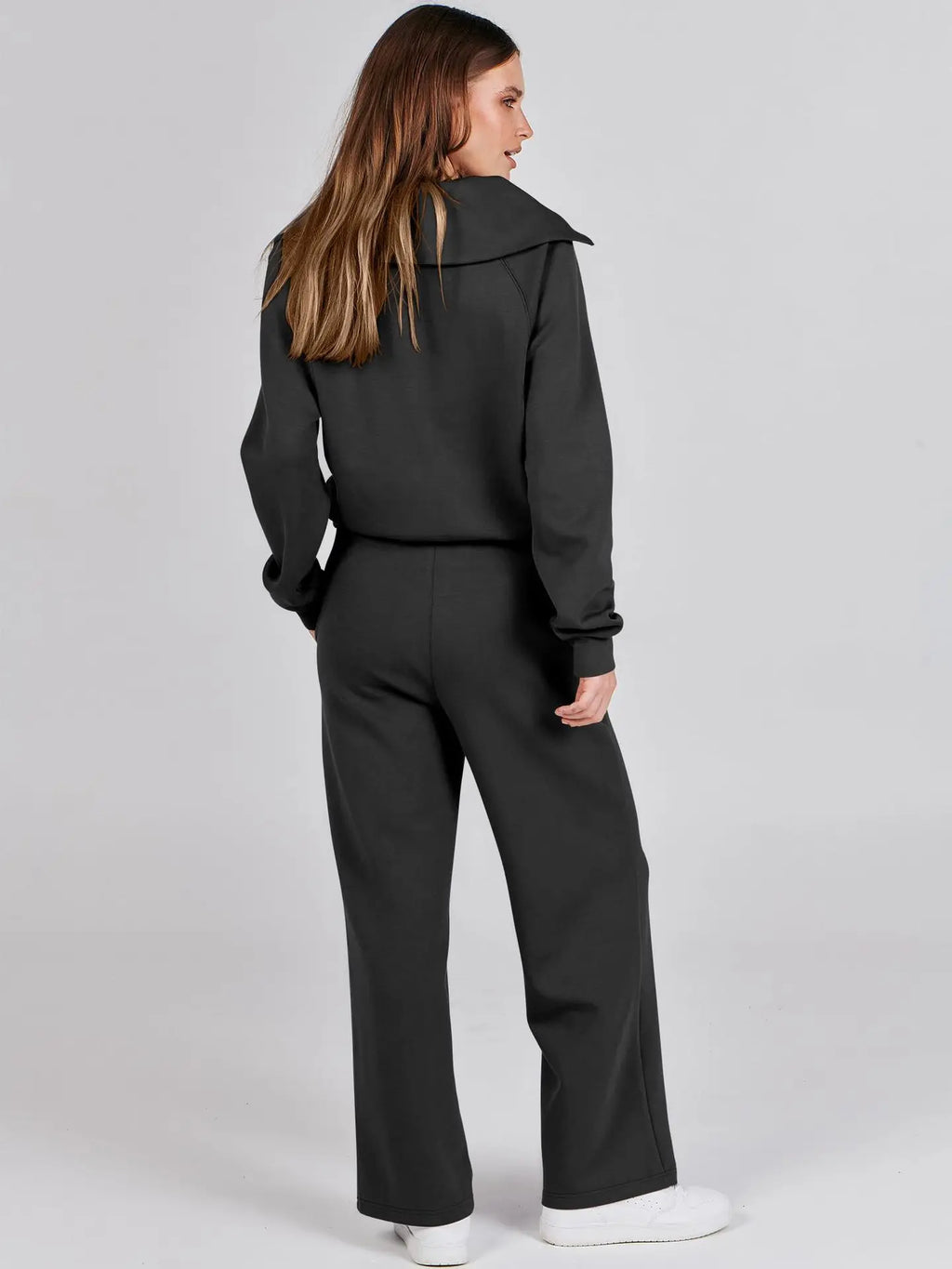 Customizable New Arrivals Elegant Zip Up Sweatsuit Cropped Top Hoodie Jackets Three Piece Set Women Tracksuit Suits WTZ407044